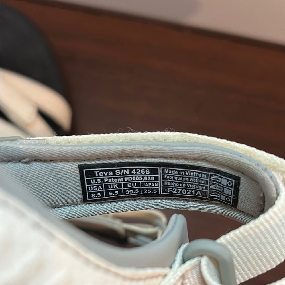 Women’s Teva Off White Velcro Strap Sandals - Picture 6 of 6